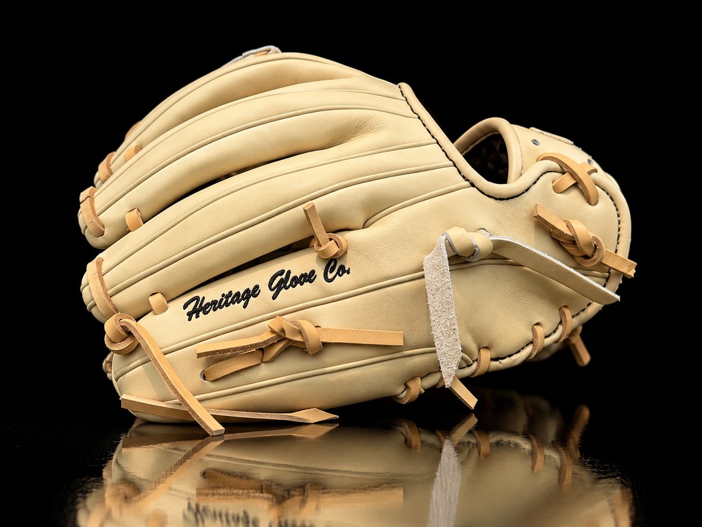 Heritage Legacy Series - Iced Out, finger shells showing Heritage Glove Co. lettering